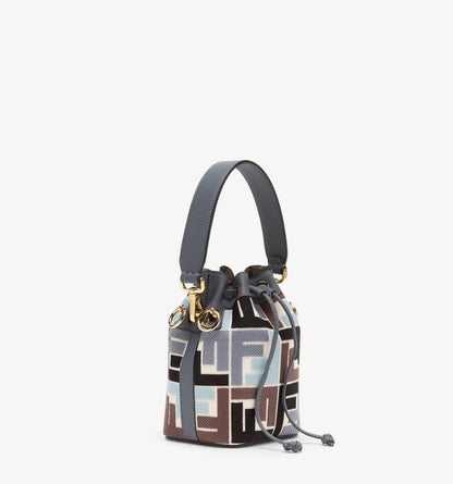 Cuero | Multicolor canvas mini-bag with FF embroidery