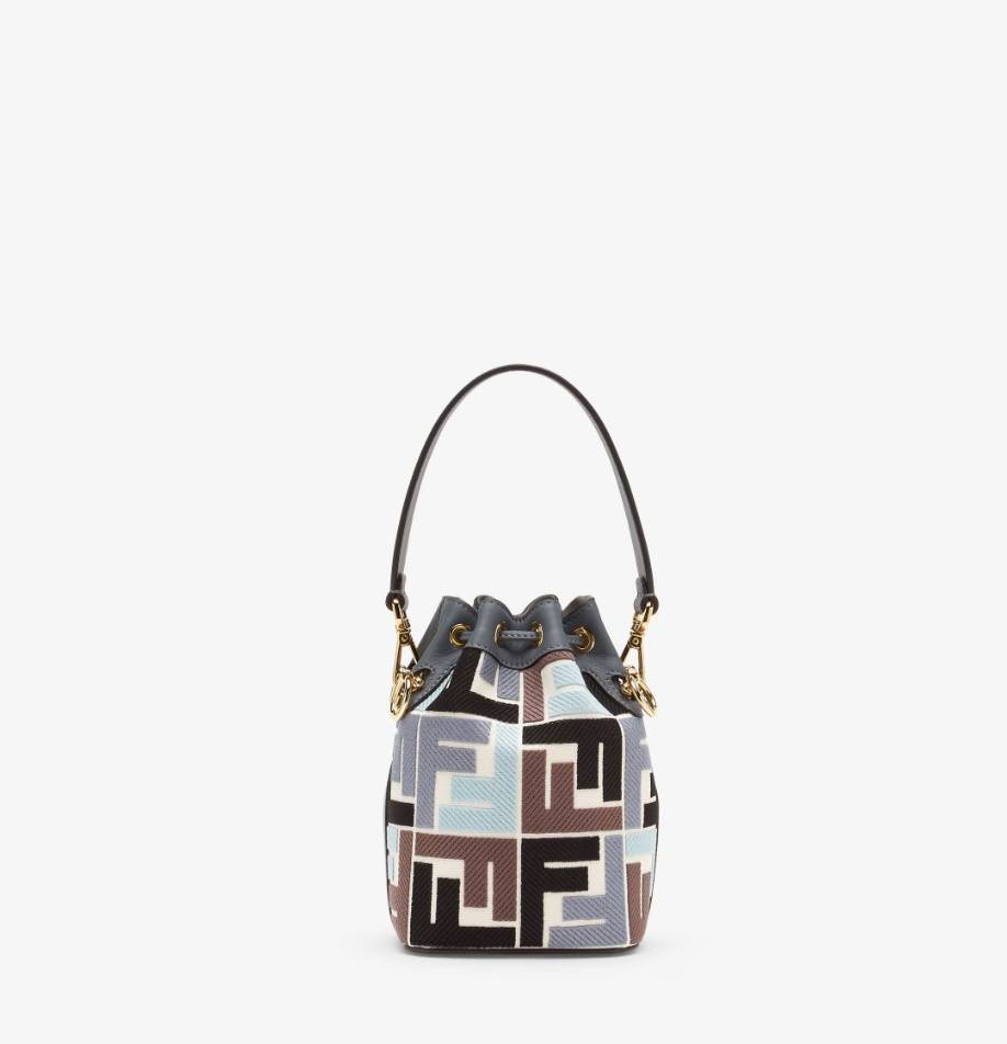 Cuero | Multicolor canvas mini-bag with FF embroidery