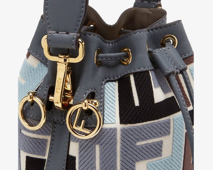 Cuero | Multicolor canvas mini-bag with FF embroidery
