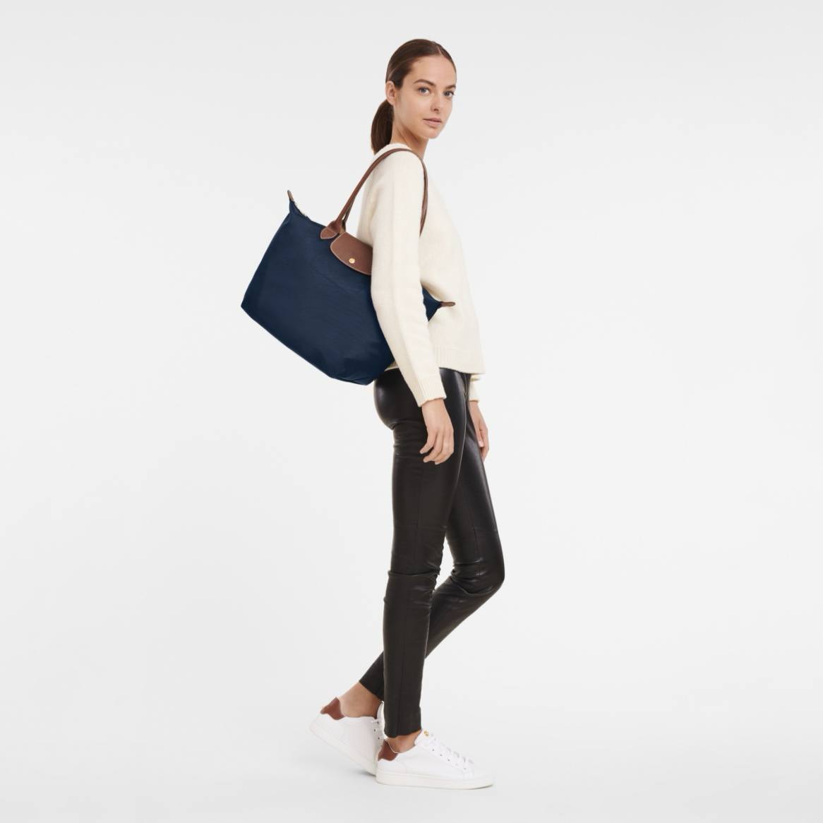 Cuero | Le Pliage L Tote bag Navy