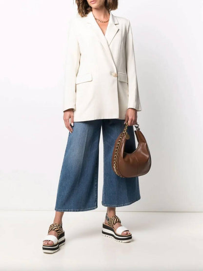 Cuero | CHUNKY-CHAIN DETAIL TOTE BAG - BROWN