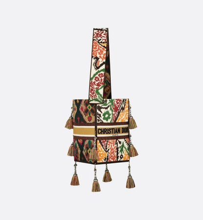 Cuero | D-Bubble handbag in red, green, yellow and black canvas