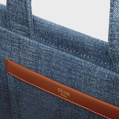 Cuero | small cabas thais in Denim with Triomphe all-over and calfskin