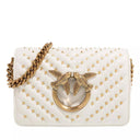 PINKO Love Click Mini Studs Crossbody bag sheepskin leather