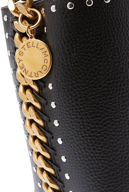Cuero | Frayme Studded Grainy Alter Mat Bucket Bag
