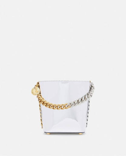 Cuero | Frayme Mirrored Chrome-Finish Bucket Bag