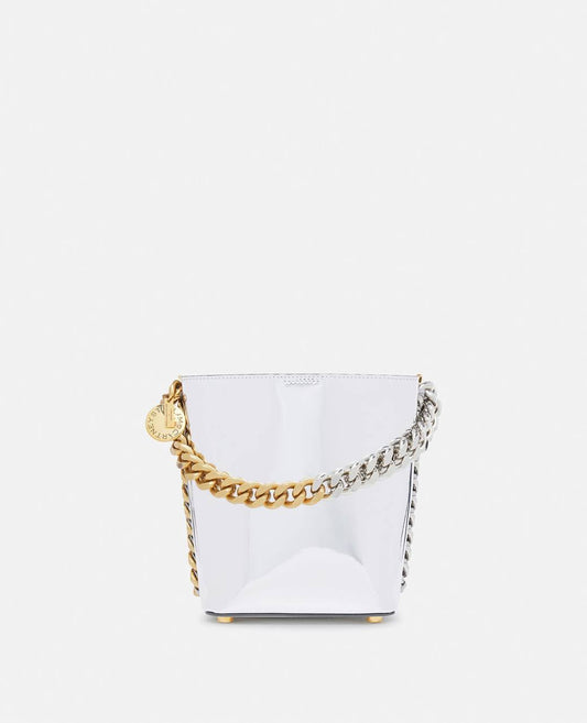 Cuero | Frayme Mirrored Chrome-Finish Bucket Bag