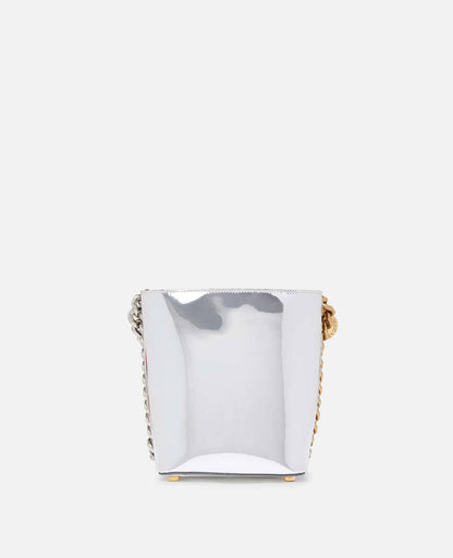 Cuero | Frayme Mirrored Chrome-Finish Bucket Bag