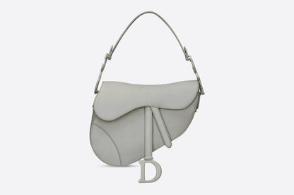 Cuero | Ultra Matte Calfskin Saddle Bag Grey