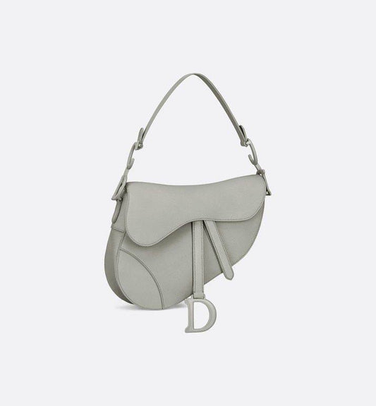 Cuero | Ultra Matte Calfskin Saddle Bag Grey