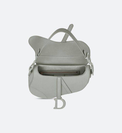 Cuero | Ultra Matte Calfskin Saddle Bag Grey