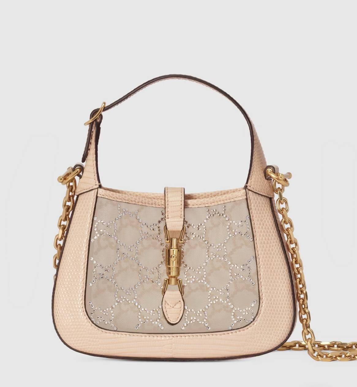 Cuero | JACKIE 1961 MINI CRYSTAL GG LIZARD BAG