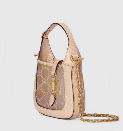 Cuero | JACKIE 1961 MINI CRYSTAL GG LIZARD BAG