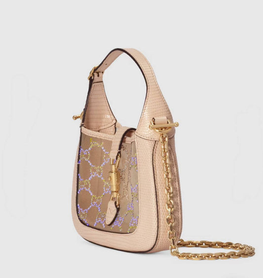 Cuero | JACKIE 1961 MINI CRYSTAL GG LIZARD BAG