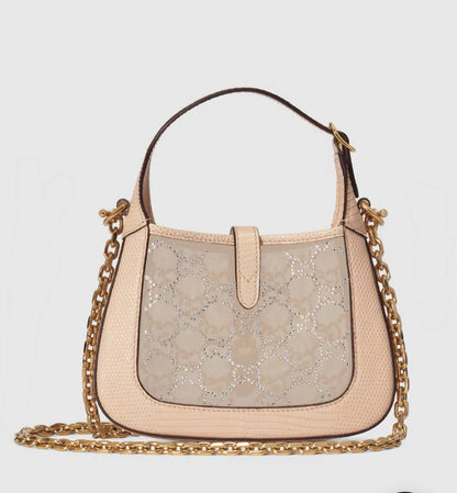 Cuero | JACKIE 1961 MINI CRYSTAL GG LIZARD BAG