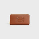 LARGE ZIPPED WALLET CUIR TRIOMPHE IN SMOOTH CALFSKIN