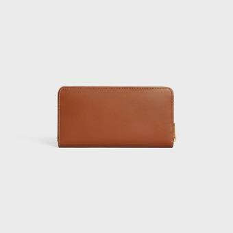 Cuero | LARGE ZIPPED WALLET CUIR TRIOMPHE IN SMOOTH CALFSKIN