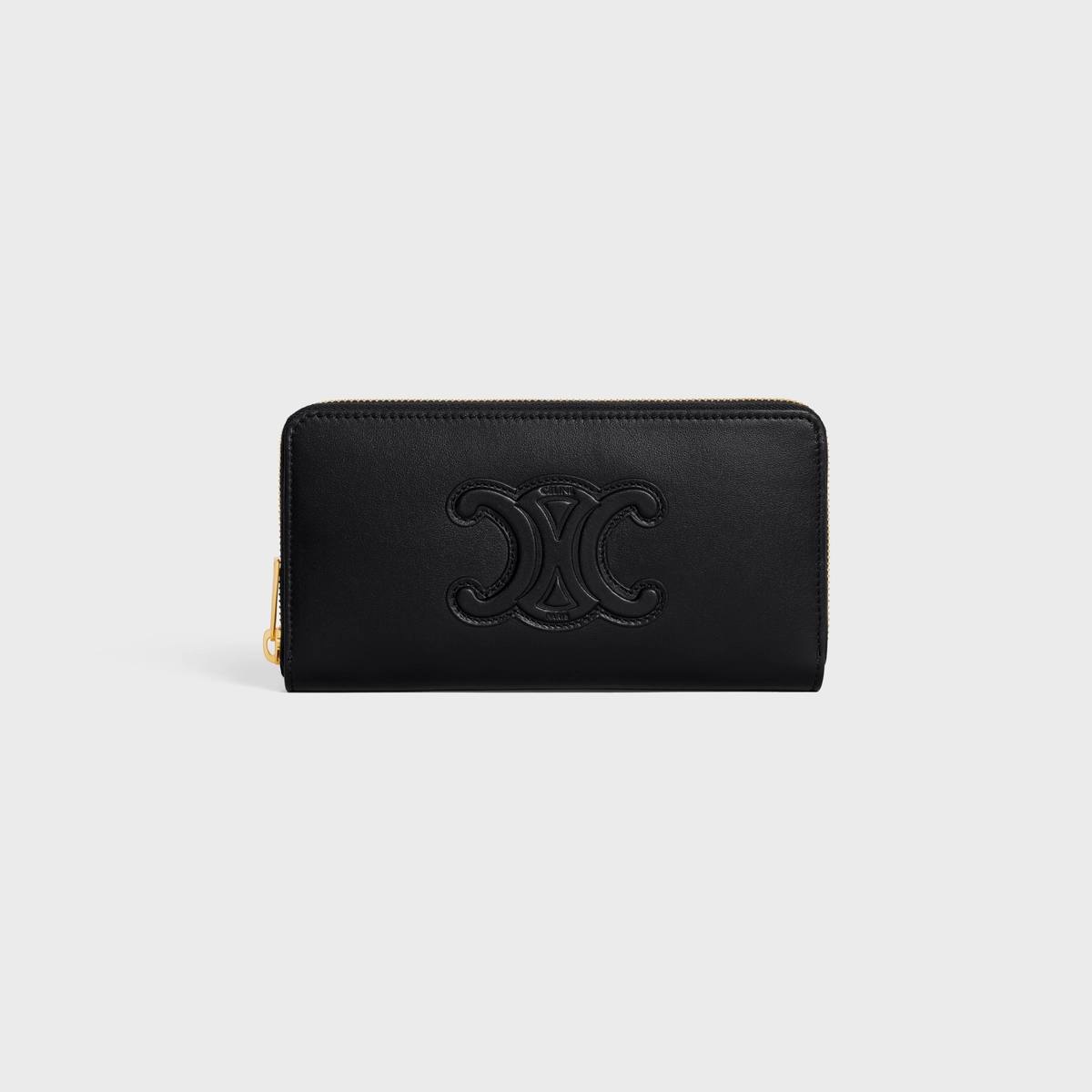 Cuero | LARGE ZIPPED WALLET CUIR TRIOMPHE IN SMOOTH CALFSKIN