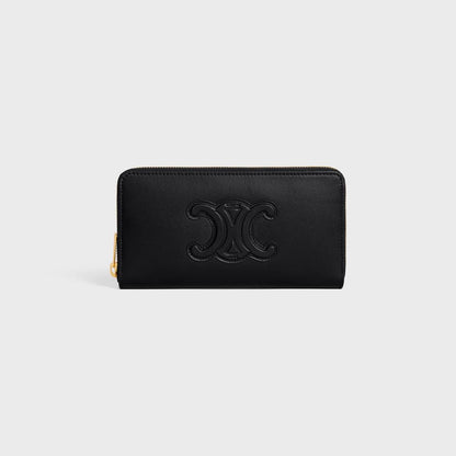 Cuero | LARGE ZIPPED WALLET CUIR TRIOMPHE IN SMOOTH CALFSKIN