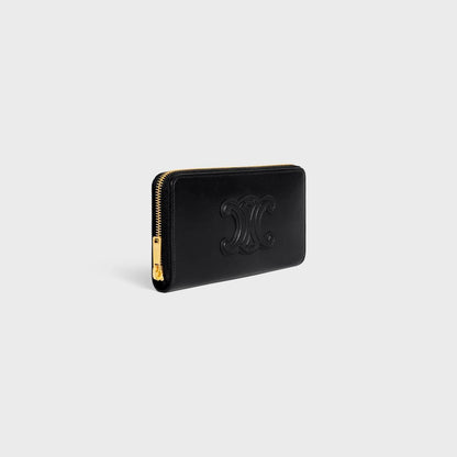 Cuero | LARGE ZIPPED WALLET CUIR TRIOMPHE IN SMOOTH CALFSKIN