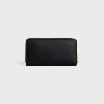 Cuero | LARGE ZIPPED WALLET CUIR TRIOMPHE IN SMOOTH CALFSKIN