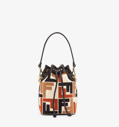 Cuero | Mon Tresor Multicolour canvas mini-bag with FF embroidery