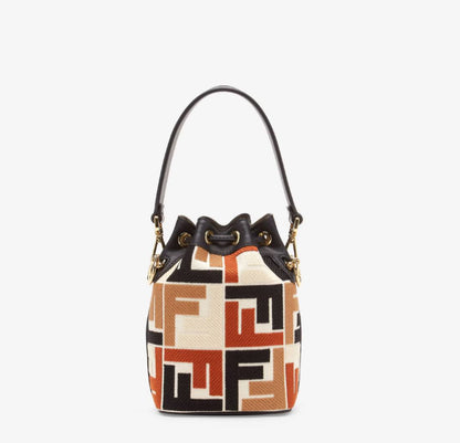 Cuero | Mon Tresor Multicolour canvas mini-bag with FF embroidery