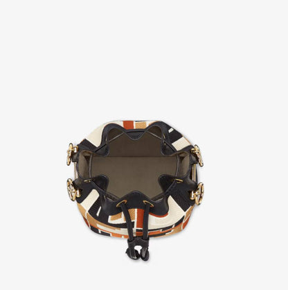 Cuero | Mon Tresor Multicolour canvas mini-bag with FF embroidery