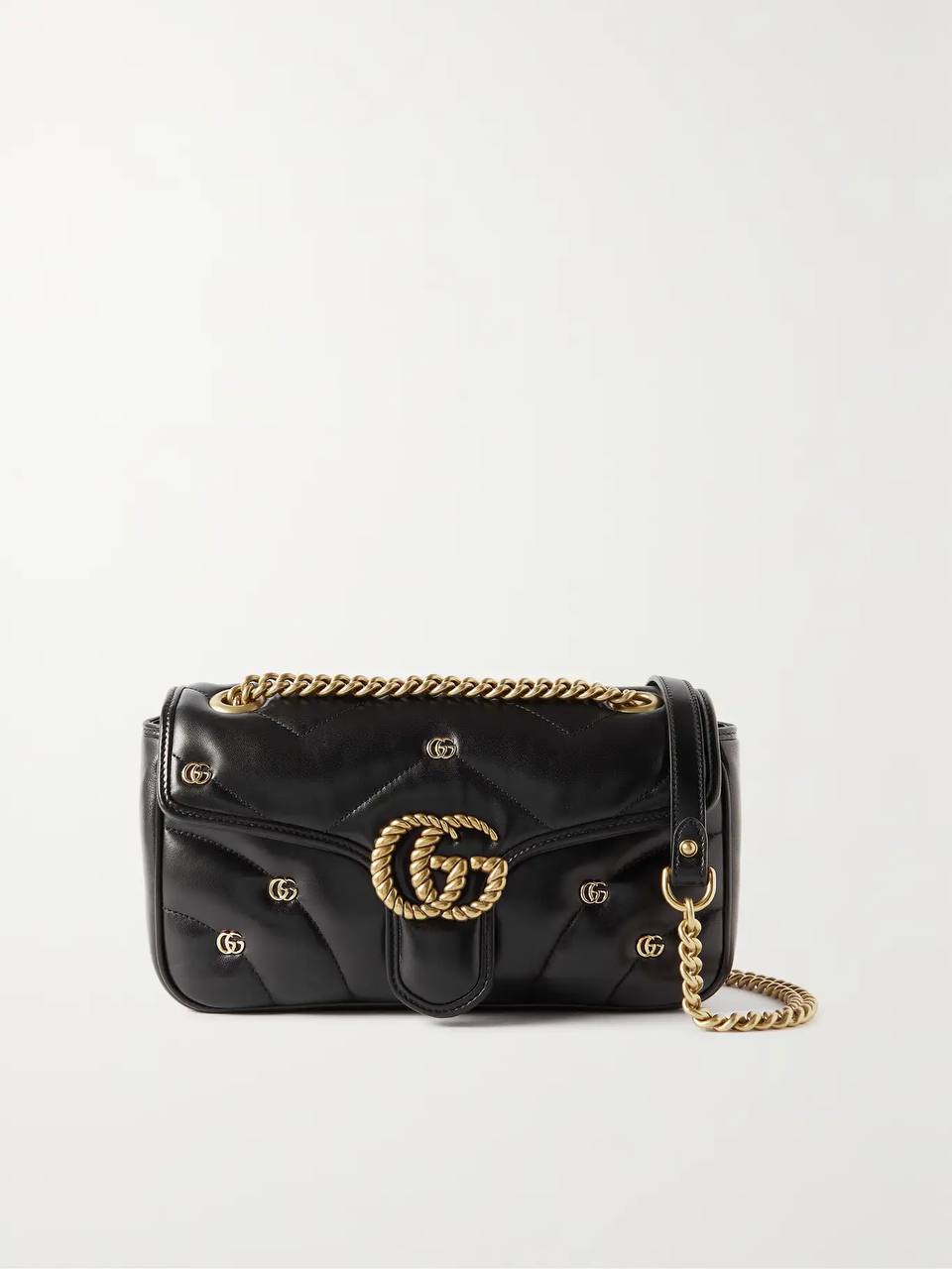 Cuero | GG Marmont Small Leather Shoulder Bag