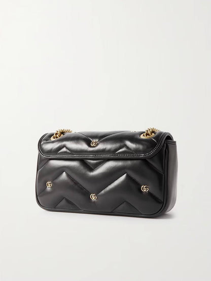Cuero | GG Marmont Small Leather Shoulder Bag