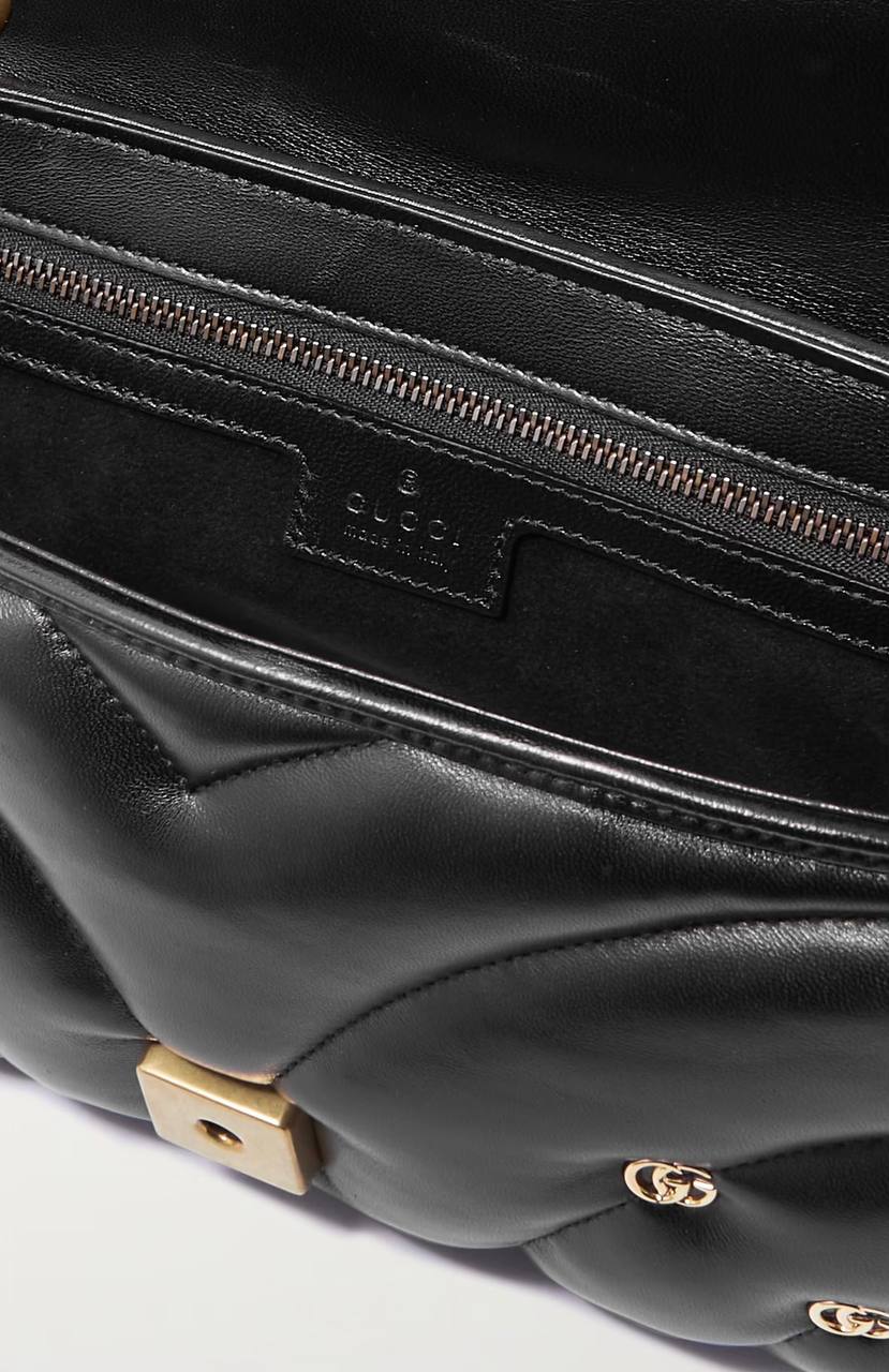 Cuero | GG Marmont Small Leather Shoulder Bag