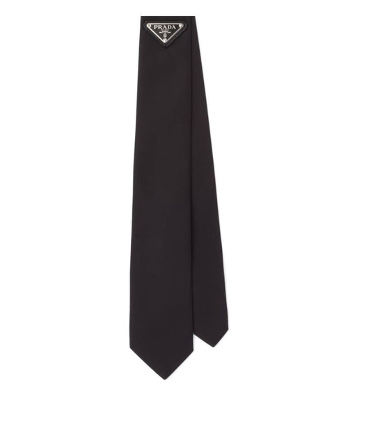 Cuero | Re-Nylon Gabardine Tie Black