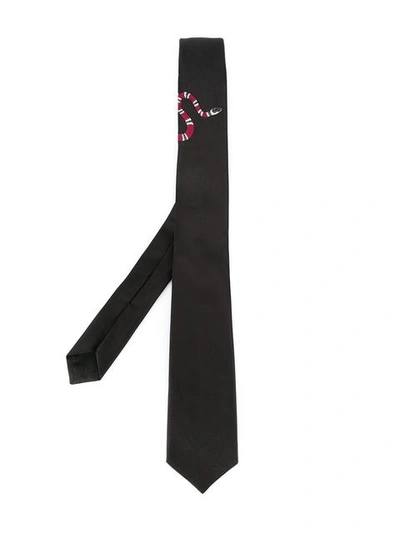 Cuero | Snake Print Tie | Black