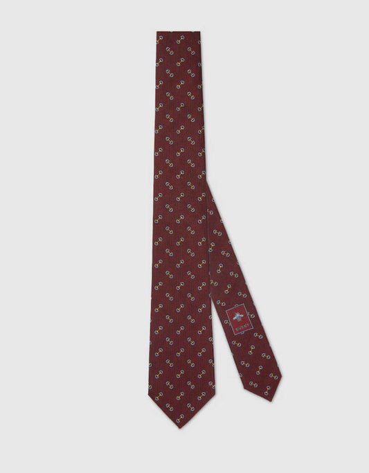 Cuero | HORSEBIT SILK JACQUARD TIE