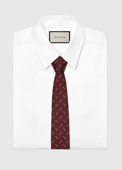 Cuero | HORSEBIT SILK JACQUARD TIE
