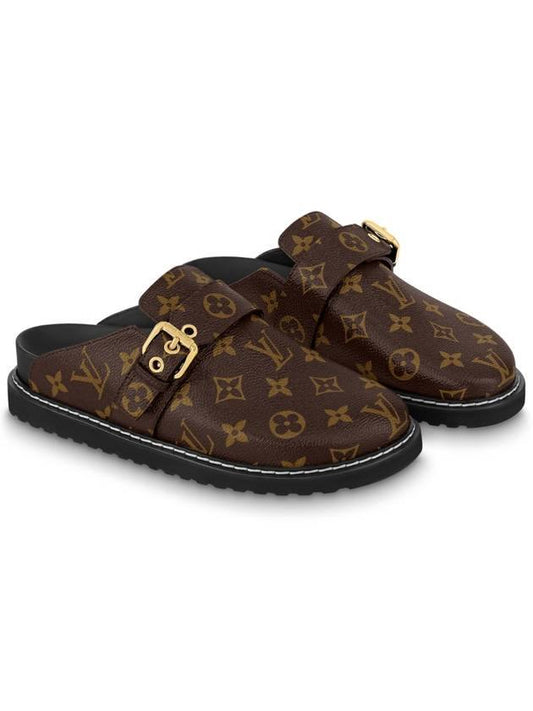 Cuero | Cosy Flat Comfort Clog Mule Brown