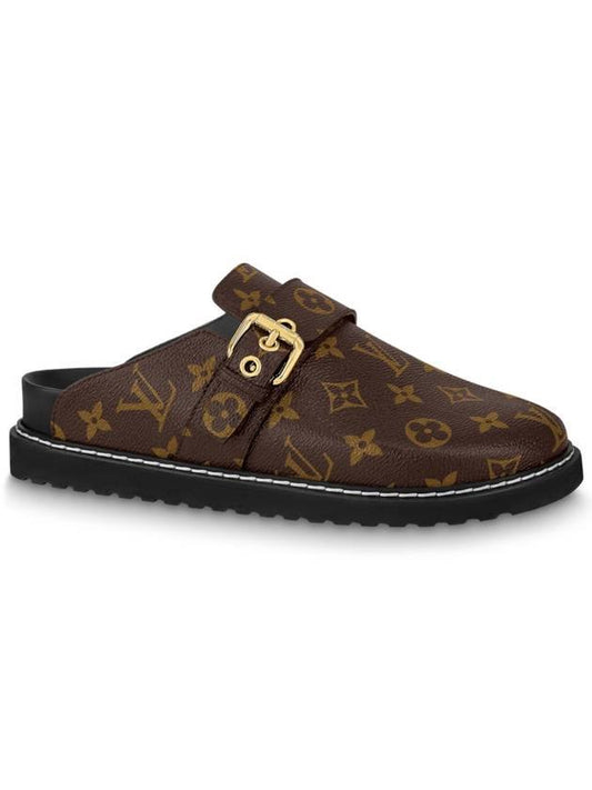 Cuero | Cosy Flat Comfort Clog Mule Brown