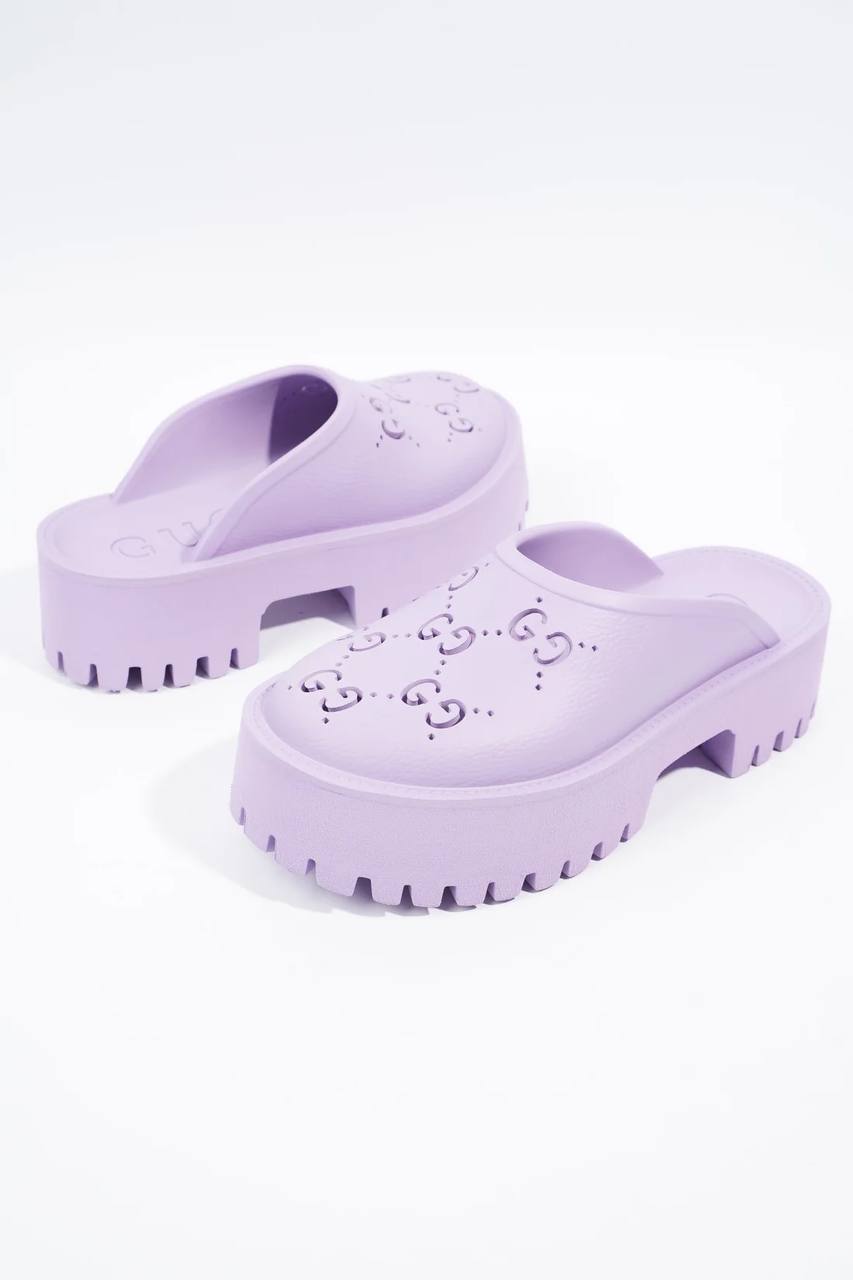 Cuero | Purple Rubber GG Perforated Clogs