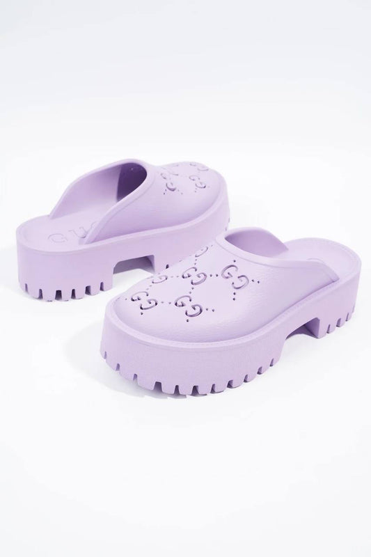 Cuero | Purple Rubber GG Perforated Clogs