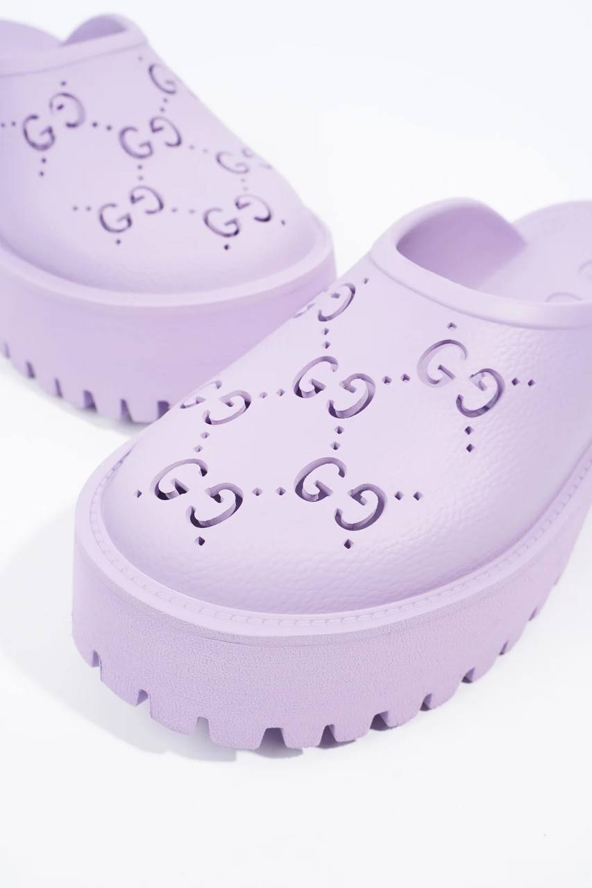 Cuero | Purple Rubber GG Perforated Clogs