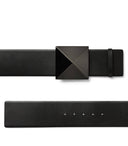 Valentino Women's Garavani One Stud Reversible Leather Belt in Black