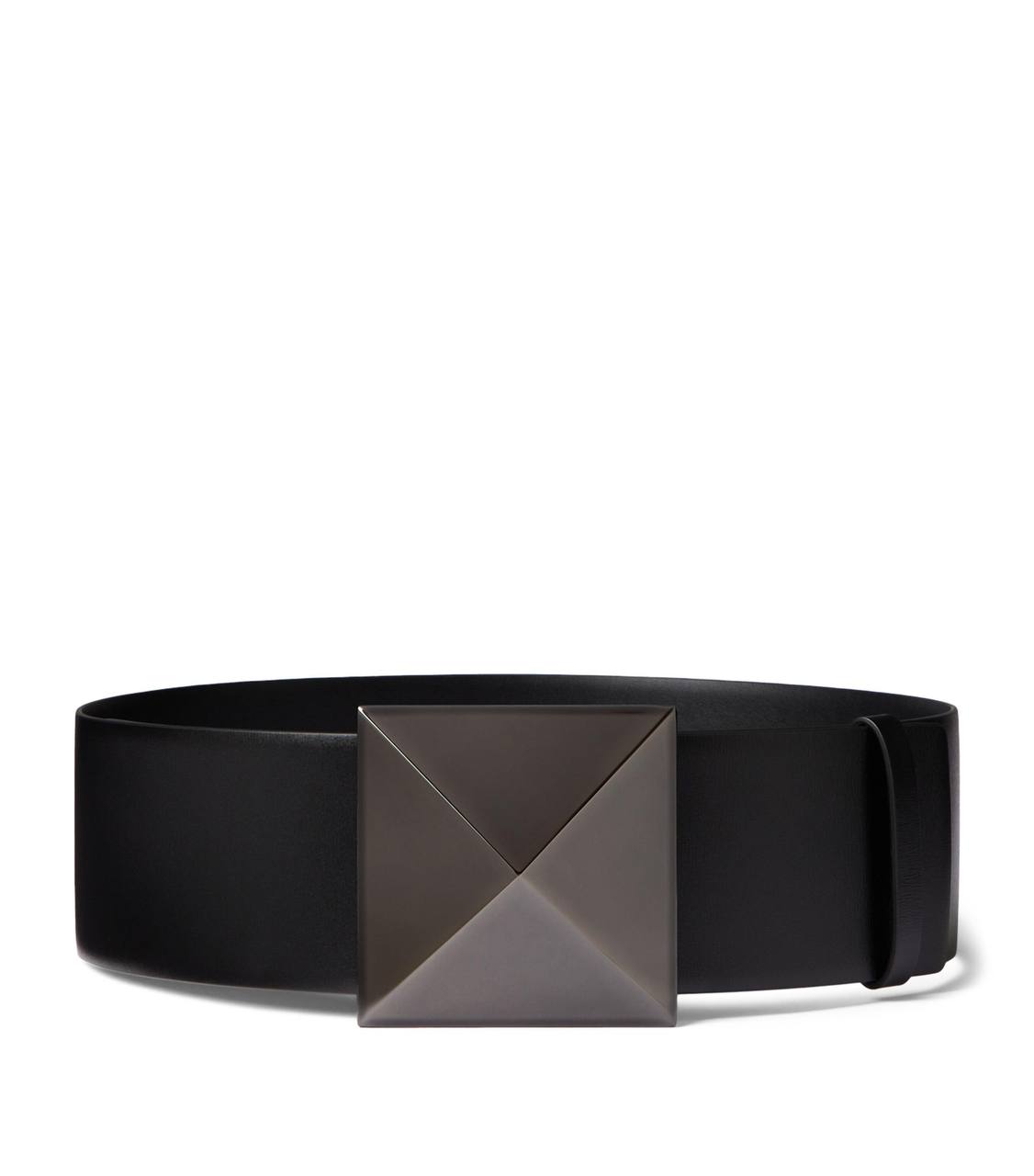 Cuero | Women's Garavani One Stud Reversible Leather Belt in Black