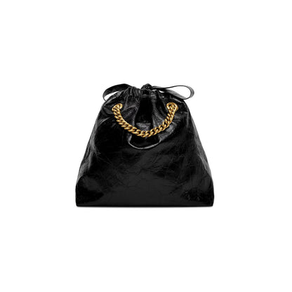 Cuero | WOMEN'S CRUSH SMALL TOTE BAG IN BLACK
