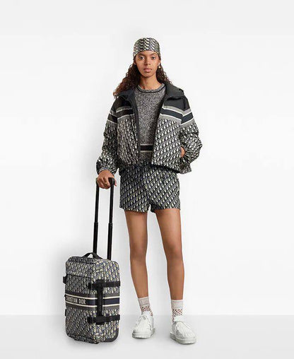 Cuero | Small diortravel suitcase in blue oblique Luggage
