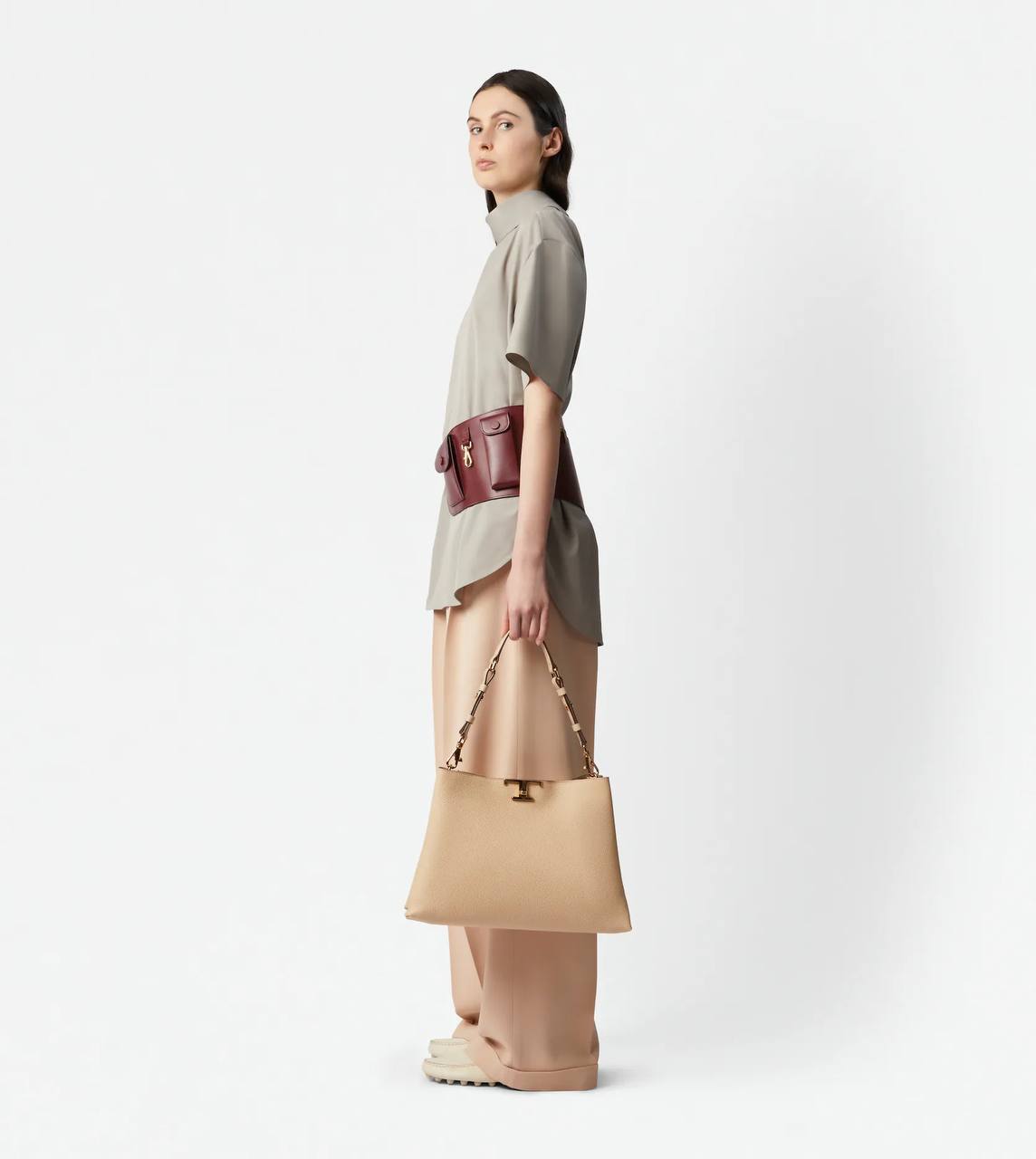 Cuero | Tod’s T Timeless Shoulder Bag in Leather Medium