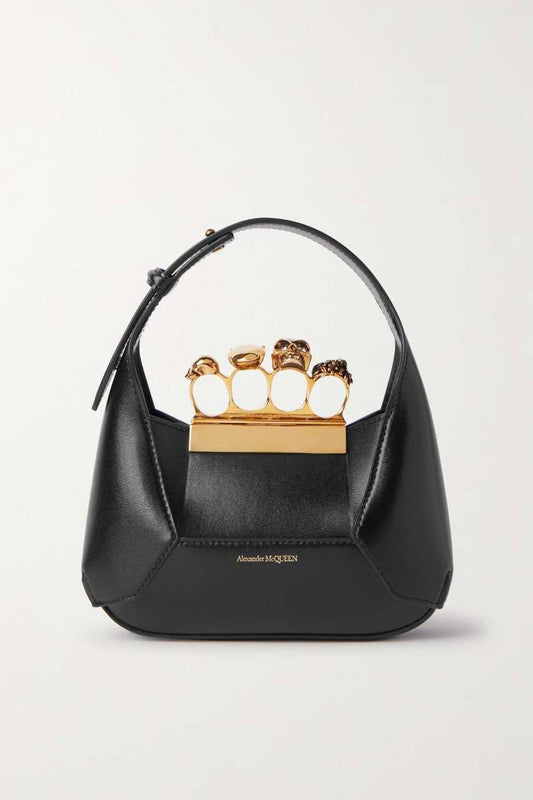 Cuero | ALEXANDER MCQUEEN Jewelled mini embellished leather tote