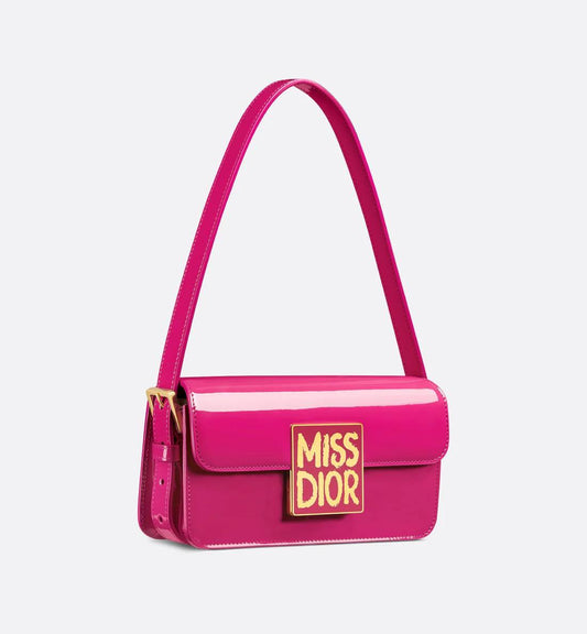 Cuero | Miss Flap Bag Fuchsia Patent Calfskin
