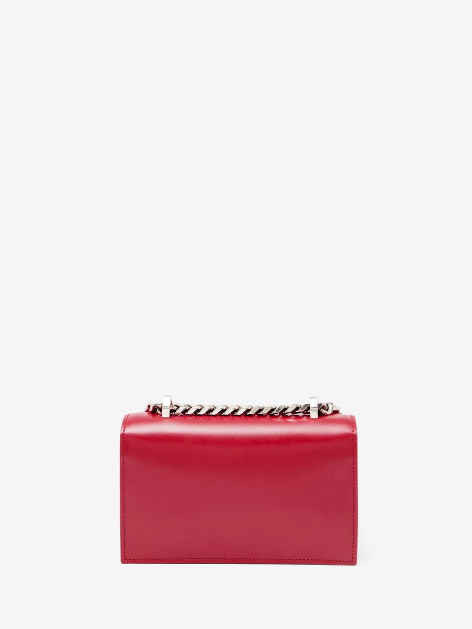 Cuero | Women's The Biker Mini Jewelled Satchel in Lipstick Red
