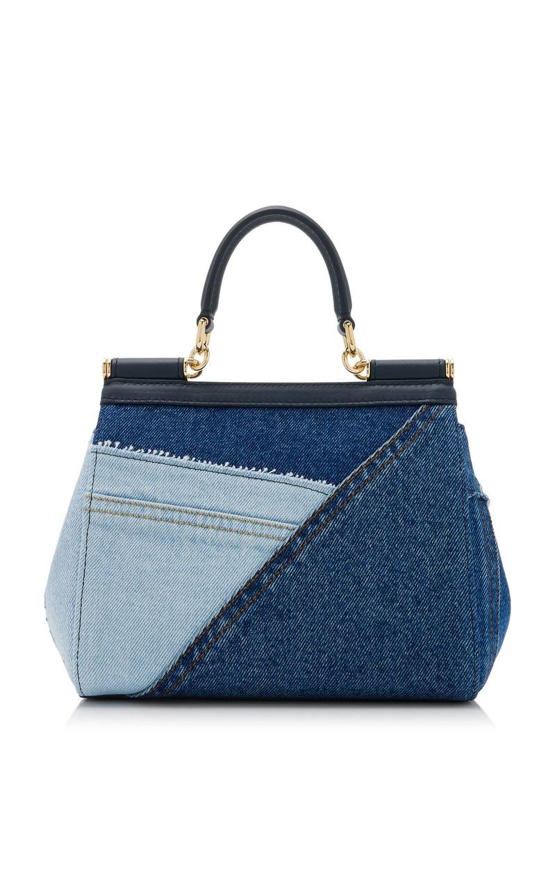 Cuero | small Sicily patchwork denim shoulder bag