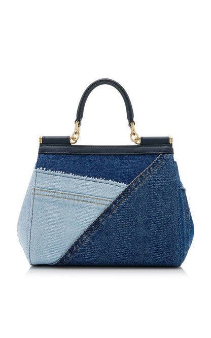 Cuero | small Sicily patchwork denim shoulder bag